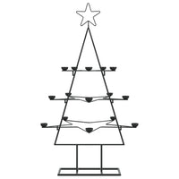 Albero di Natale Decorativo in Metallo Nero 105 cm 4018963