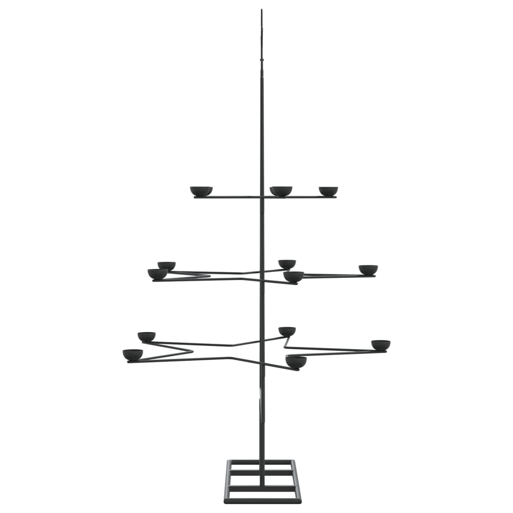 Albero di Natale Decorativo in Metallo Nero 105 cm 4018963