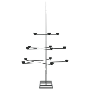 Albero di Natale Decorativo in Metallo Nero 105 cm 4018963