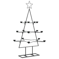 Albero di Natale Decorativo in Metallo Nero 105 cm 4018963