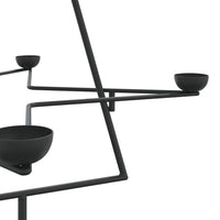 Albero di Natale Decorativo in Metallo Nero 105 cm 4018963