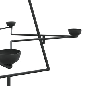 Albero di Natale Decorativo in Metallo Nero 105 cm 4018963