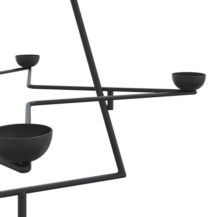 Albero di Natale Decorativo in Metallo Nero 105 cm 4018963