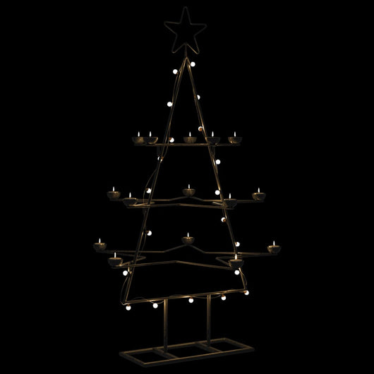 Albero di Natale Decorativo in Metallo Nero 105 cm 4018963