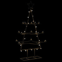 Albero di Natale Decorativo in Metallo Nero 105 cm 4018963