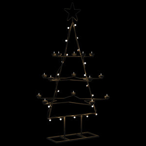 Albero di Natale Decorativo in Metallo Nero 105 cm 4018963