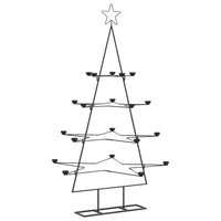 vidaXL Albero di Natale Decorativo in Metallo Nero 140 cm