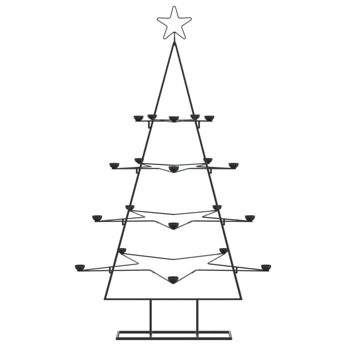 Albero di Natale Decorativo in Metallo Nero 140 cm 4018964