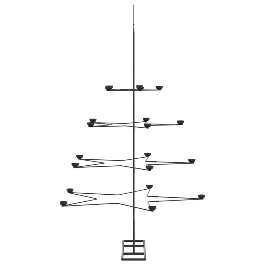 Albero di Natale Decorativo in Metallo Nero 140 cm 4018964