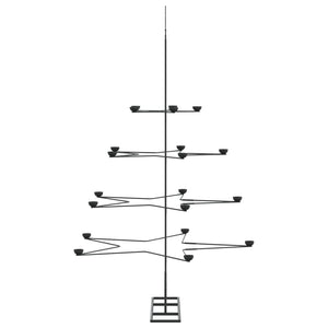 Albero di Natale Decorativo in Metallo Nero 140 cm 4018964