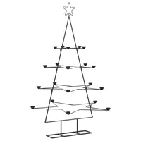 vidaXL Albero di Natale Decorativo in Metallo Nero 140 cm