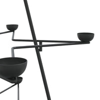 vidaXL Albero di Natale Decorativo in Metallo Nero 140 cm