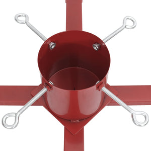 vidaXL Supporto per Albero di Natale Rosso 61x61x15,5 cm