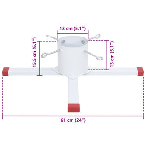 Supporto per Albero di Natale Bianco 61x61x15,5 cm 4018978