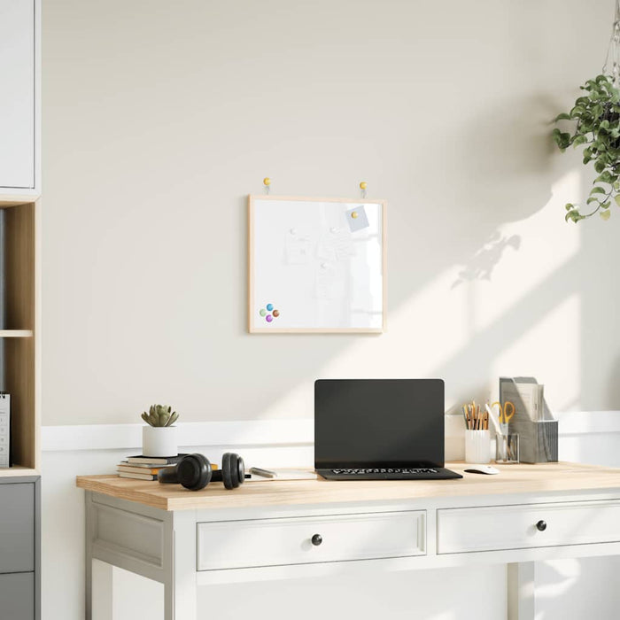 vidaXL Lavagna Bianca Magnetica con Cornice in Legno di Pino 40x40 cm