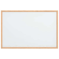 Lavagna Bianca Magnetica con Cornice in Legno di Pino 60x40 cm