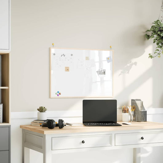 Lavagna magnetica con cornice in legno di pino massiccio 80x55 cm 4017406