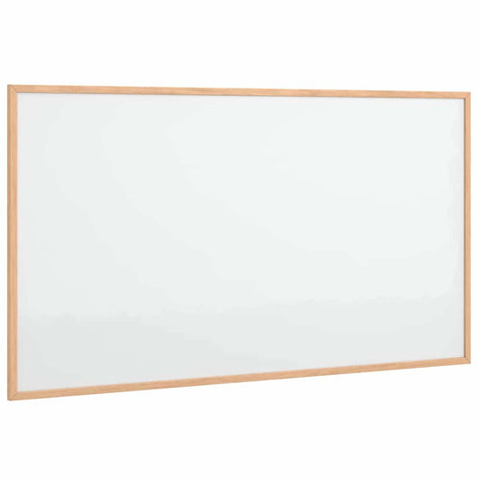 Lavagna Bianca Magnetica con Cornice in Legno di Pino 100x55 cm