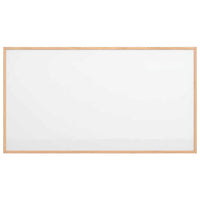 Lavagna Bianca Magnetica con Cornice in Legno di Pino 100x55 cm