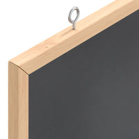 vidaXL Lavagna con Cornice in Legno Massello di Pino Nero 40x30 cm