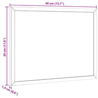 Lavagna con Cornice in Legno Massello di Pino Nero 40x30 cm 4017408