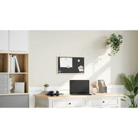 Lavagna con cornice in legno massello di pino nera 60x40 cm 4017411