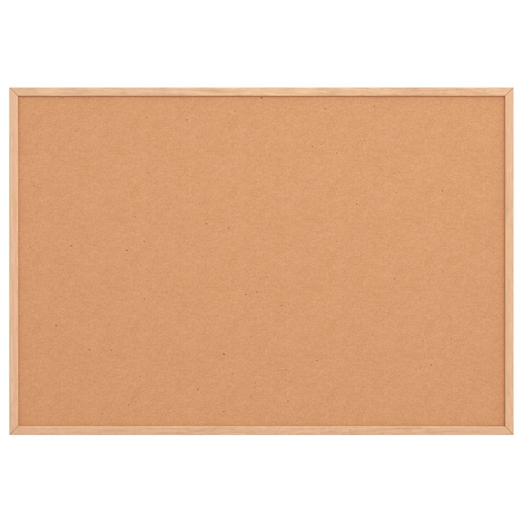 vidaXL Tavola in Sughero con Cornice Legno Massello di Pino 80x55 cm