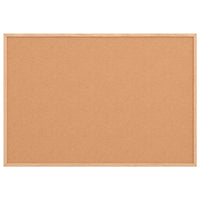 vidaXL Tavola in Sughero con Cornice Legno Massello di Pino 80x55 cm