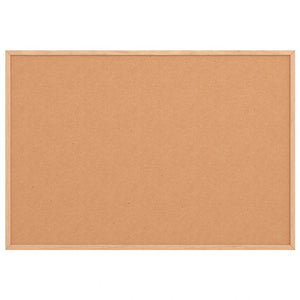 vidaXL Tavola in Sughero con Cornice Legno Massello di Pino 80x55 cm