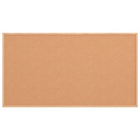 Bacheca in sughero con cornice in legno massello di pino 100x55 cm 4017421