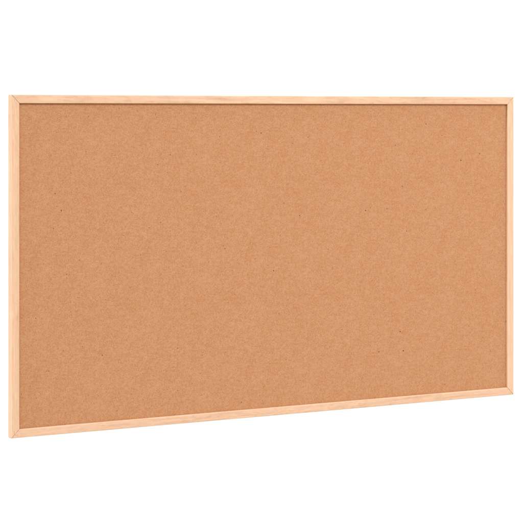 Bacheca in sughero con cornice in legno massello di pino 100x55 cm 4017421