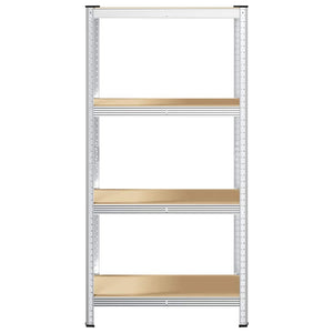 Mensola 4 Strati Argento in Acciaio e Legno Multistrato 4016932