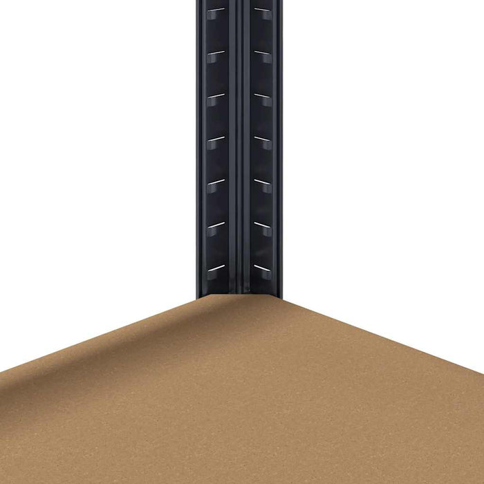 Mensola Portaoggetti 4 Strati Antracite Acciaio e Multistrato 4016936