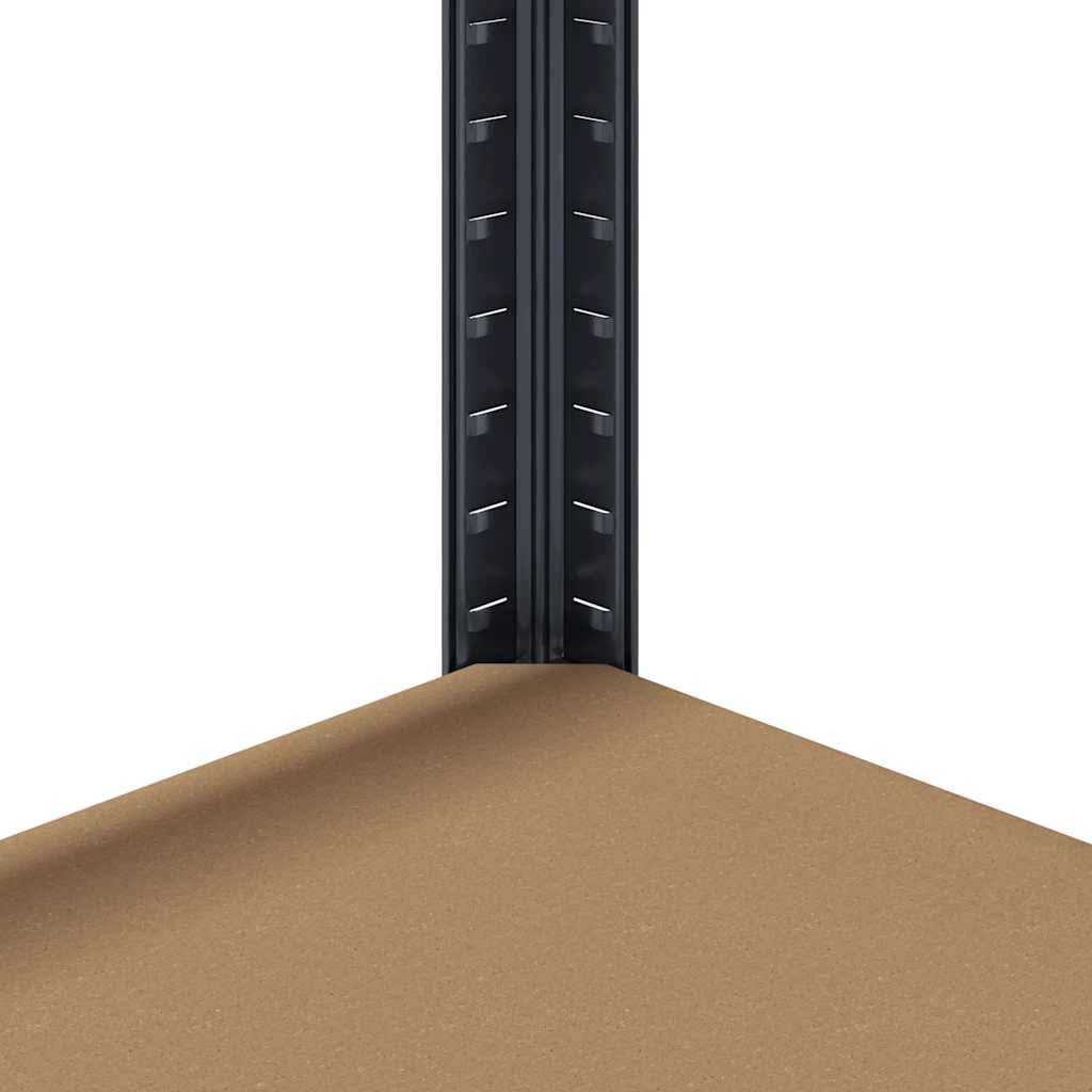 vidaXL Mensole Portaoggetti 4 Strati 2pz Antracite in Acciaio e Legno