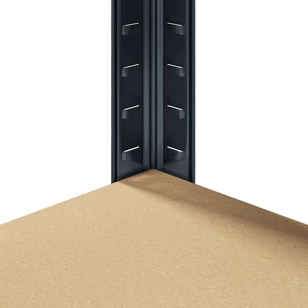 Mensola Angolare 5 Strati Antracite Acciaio e Legno Multistrato 4016965