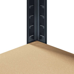 Mensola Angolare 5 Strati Antracite Acciaio e Legno Multistrato 4016965