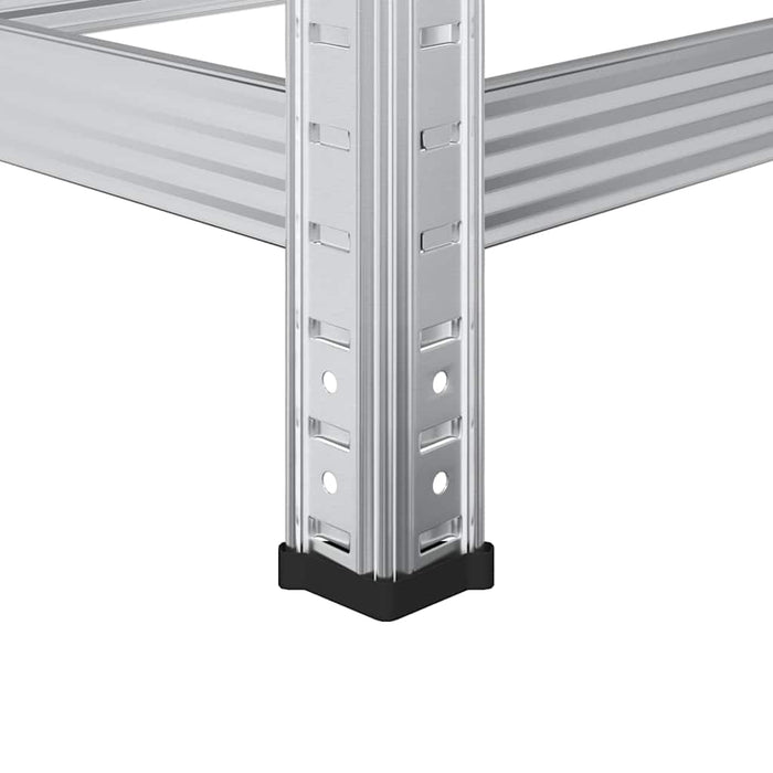 vidaXL Ripiani Pneumatici a 2 Strati 2 pz Argento Acciaio e Truciolato