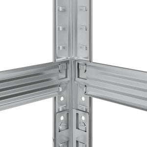 Ripiano per Pneumatici a 3 Strati Argento 110x40x200 cm Acciaio 4016970