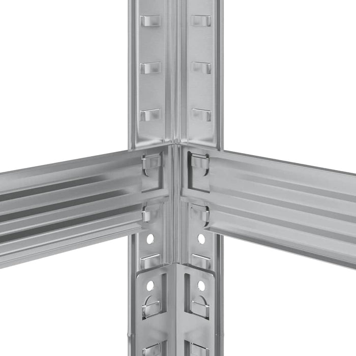 Ripiano per Pneumatici a 3 Strati Argento 110x40x200 cm Acciaio 4016970