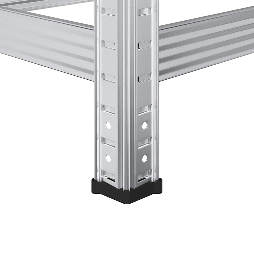 Ripiano per Pneumatici a 3 Strati Argento 110x40x200 cm Acciaio 4016970