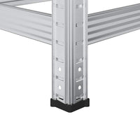 Ripiano per Pneumatici a 3 Strati Argento 110x40x200 cm Acciaio 4016970