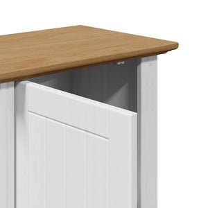 vidaXL Pensile da Bagno BODO Bianco e Marrone 44x30x60 cm