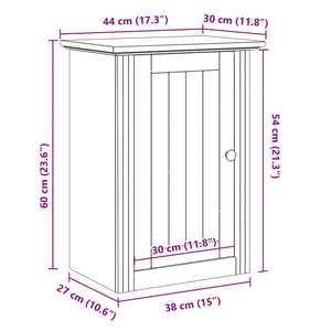 Pensile da Bagno BODO Bianco e Marrone 44x30x60 cm 4016855