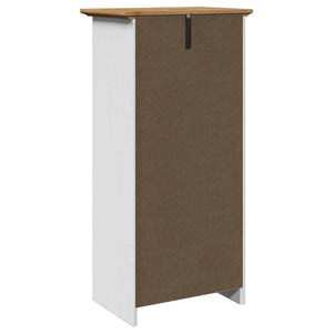 vidaXL Mobile da Bagno BODO Bianco e Marrone 44x30x90 cm