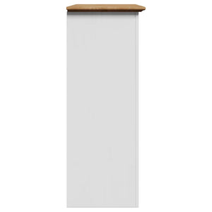 Armadio da Ingresso BODO Bianco e Marrone 80x35x90 cm 4016867