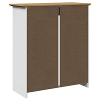 vidaXL Armadio da Ingresso BODO Bianco e Marrone 80x35x90 cm