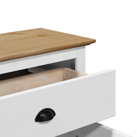 Armadio da Ingresso BODO Bianco e Marrone 80x35x90 cm 4016867