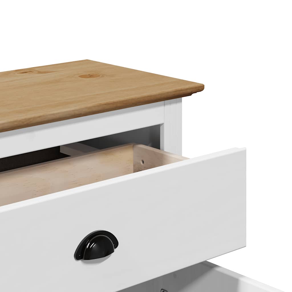 vidaXL Armadio da Ingresso BODO Bianco e Marrone 80x35x90 cm