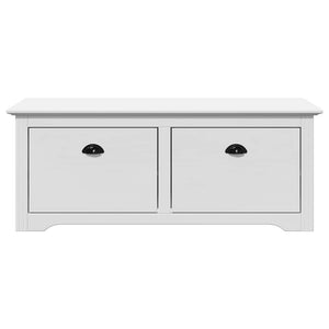 Panca da Ingresso BODO Bianca 114x40x45 cm