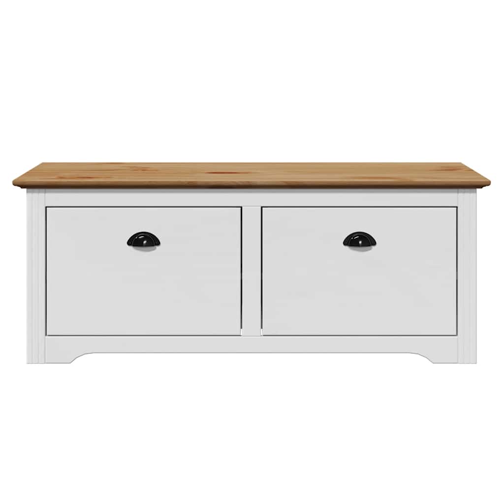 Panca da Ingresso BODO Bianca e Marrone 114x40x45 cm 4016870